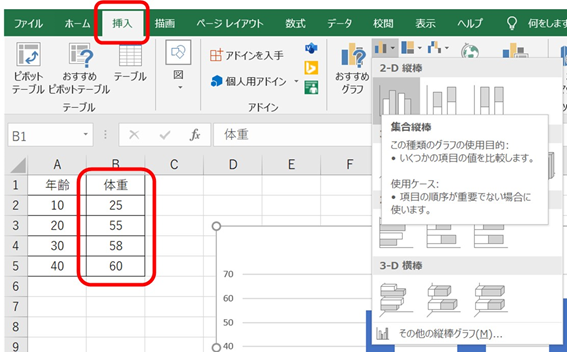 Excel エクセルの棒グラフにて幅の太さを太くしたり細くしたりする方法 要素の感覚を広くしたり狭くしたりする 一括やそれぞれで変化させる More E Life