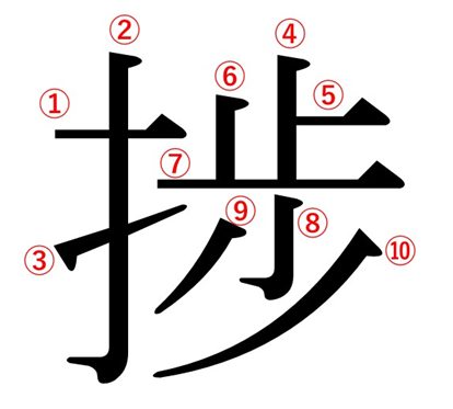 手へんに歩くの漢字 捗 の意味や読み方や部首や画数や熟語や書き方や異体字は モアイライフ More E Life