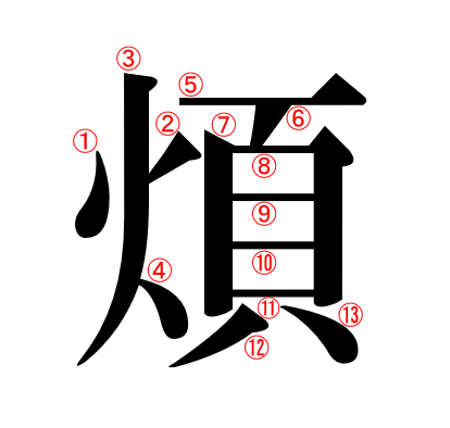 火へんに頁 煩 の漢字の意味や読み方や部首や画数や熟語や書き方や異体字は モアイライフ More E Life
